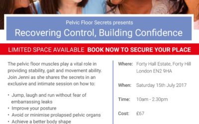 Jenni’s July Recovering control, building confidence workshop